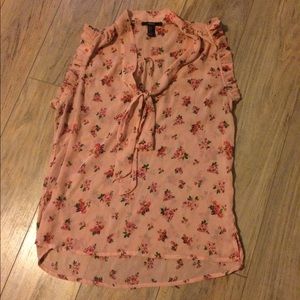 Floral Chiffon Blush Pink Top